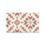 Christmas Texture, New Year, Red-green Christmas Ornament Texture Sticker (Rectangular)