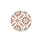 Christmas Texture, New Year, Red-green Christmas Ornament Texture Golf Ball Marker