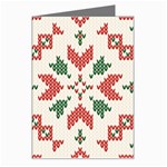 Christmas Texture, New Year, Red-green Christmas Ornament Texture Greeting Card