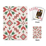 Christmas Texture, New Year, Red-green Christmas Ornament Texture Playing Cards Single Design (Rectangle)