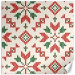 Christmas Texture, New Year, Red-green Christmas Ornament Texture Canvas 20  x 20 