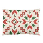 Christmas Texture, New Year, Red-green Christmas Ornament Texture Pillow Case