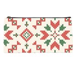 Christmas Texture, New Year, Red-green Christmas Ornament Texture Pencil Case