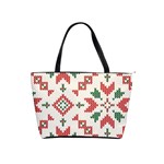 Christmas Texture, New Year, Red-green Christmas Ornament Texture Classic Shoulder Handbag