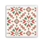 Christmas Texture, New Year, Red-green Christmas Ornament Texture Memory Card Reader (Square)