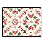 Christmas Texture, New Year, Red-green Christmas Ornament Texture Two Sides Fleece Blanket (Small)