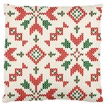 Christmas Texture, New Year, Red-green Christmas Ornament Texture Standard Premium Plush Fleece Cushion Case (Two Sides)