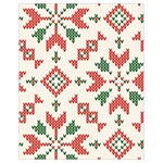 Christmas Texture, New Year, Red-green Christmas Ornament Texture Drawstring Bag (Small)