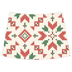 Christmas Texture, New Year, Red Back Skirt