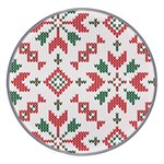 Christmas Texture, New Year, Red-green Christmas Ornament Texture Wireless Fast Charger(White)