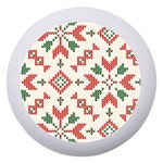 Christmas Texture, New Year, Red-green Christmas Ornament Texture Dento Box with Mirror