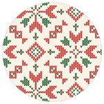 Christmas Texture, New Year, Red-green Christmas Ornament Texture Round Trivet