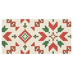 Christmas Texture, New Year, Red-green Christmas Ornament Texture Banner and Sign 6  x 3 