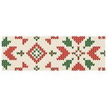 Christmas Texture, New Year, Red-green Christmas Ornament Texture Banner and Sign 9  x 3 