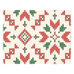 Christmas Texture, New Year, Red-green Christmas Ornament Texture Premium Plush Fleece Blanket (Large)