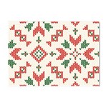 Christmas Texture, New Year, Red-green Christmas Ornament Texture Crystal Sticker (A4)