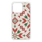 Christmas Texture, New Year, Red-green Christmas Ornament Texture iPhone 13 Pro TPU UV Print Case