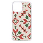 Christmas Texture, New Year, Red-green Christmas Ornament Texture iPhone 13 Pro Max TPU UV Print Case