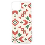 Christmas Texture, New Year, Red-green Christmas Ornament Texture iPhone 15 TPU UV Print Case