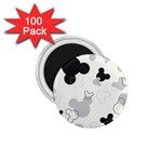 Mickey Mouse, Black, Classic, Cute, Disne 1.75  Magnets (100 pack) 