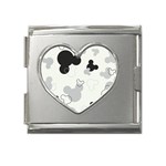 Mickey Mouse, Black, Classic, Cute, Disne Mega Link Heart Italian Charm (18mm)