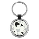 Mickey Mouse, Black, Classic, Cute, Disne Key Chain (Round)