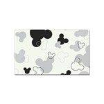 Mickey Mouse, Black, Classic, Cute, Disne Sticker Rectangular (100 pack)