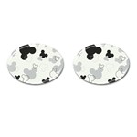 Mickey Mouse, Black, Classic, Cute, Disne Cufflinks (Oval)