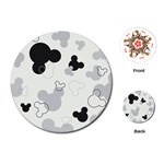 Mickey Mouse, Black, Classic, Cute, Disne Playing Cards Single Design (Round)