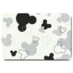 Mickey Mouse, Black, Classic, Cute, Disne Large Doormat