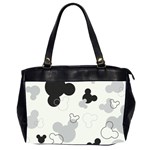 Mickey Mouse, Black, Classic, Cute, Disne Oversize Office Handbag (2 Sides)