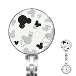 Mickey Mouse, Black, Classic, Cute, Disne Stainless Steel Nurses Watch