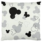 Mickey Mouse, Black, Classic, Cute, Disne Standard Premium Plush Fleece Cushion Case (One Side)