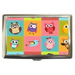 Owls Pattern, Abstract, Art, Desenho Cigarette Money Case