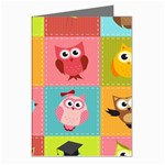 Owls Pattern, Abstract, Art, Desenho Greeting Cards (Pkg of 8)