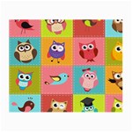 Owls Pattern, Abstract, Art, Desenho Small Glasses Cloth (2 Sides)