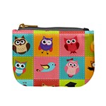 Owls Pattern, Abstract, Art, Desenho Mini Coin Purse