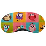 Owls Pattern, Abstract, Art, Desenho Sleep Mask