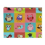 Owls Pattern, Abstract, Art, Desenho Cosmetic Bag (XL)