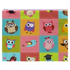 Owls Pattern, Abstract, Art, Desenho Cosmetic Bag (XXXL) from ArtsNow.com Front