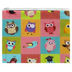 Owls Pattern, Abstract, Art, Desenho Cosmetic Bag (XXXL) from ArtsNow.com Front