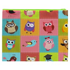 Owls Pattern, Abstract, Art, Desenho Cosmetic Bag (XXXL) from ArtsNow.com Back