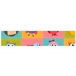 Owls Pattern, Abstract, Art, Desenho Small Premium Plush Fleece Scarf