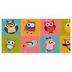 Owls Pattern, Abstract, Art, Desenho Banner and Sign 8  x 4 