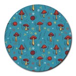 Whimsical Mushroom pattern Round Mousepad