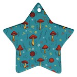 Whimsical Mushroom pattern Ornament (Star)