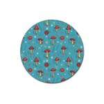 Whimsical Mushroom pattern Magnet 3  (Round)