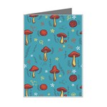 Whimsical Mushroom pattern Mini Greeting Card