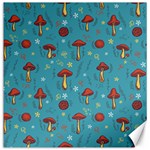 Whimsical Mushroom pattern Canvas 12  x 12 