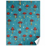 Whimsical Mushroom pattern Canvas 36  x 48 